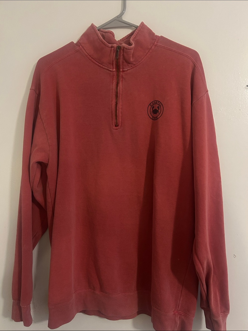 Comfort Colors women’s Quarter-Zip Pullover - Rose Red